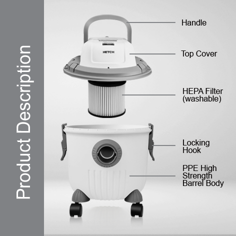 HETCH V10 Wet & Dry Vacuum Cleaner Blower 2025 Upgraded Spot Cleaner DVC-1422-HC